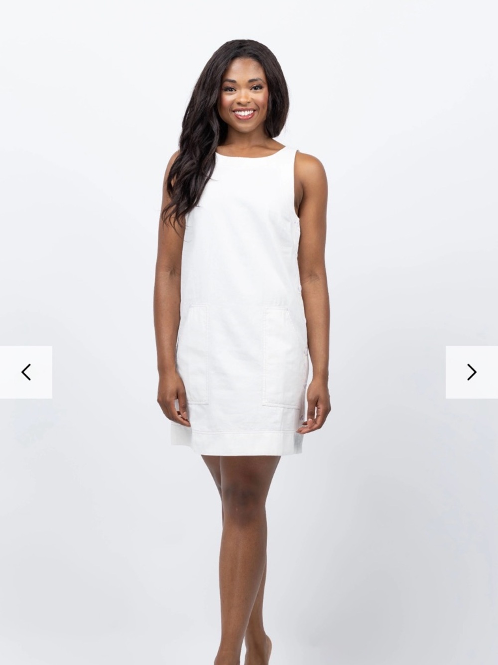 Lilla P White Sleeveless Shift Dress